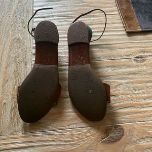 auth LOUIS VUITTON size 38.5 Brown/Blue SANDALS